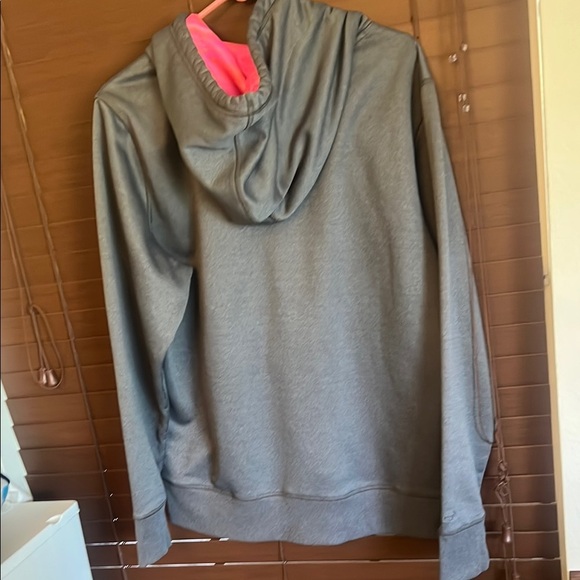Under Armour Gray Oversized Hoodie with Pink Logo - Picture 3 of 3